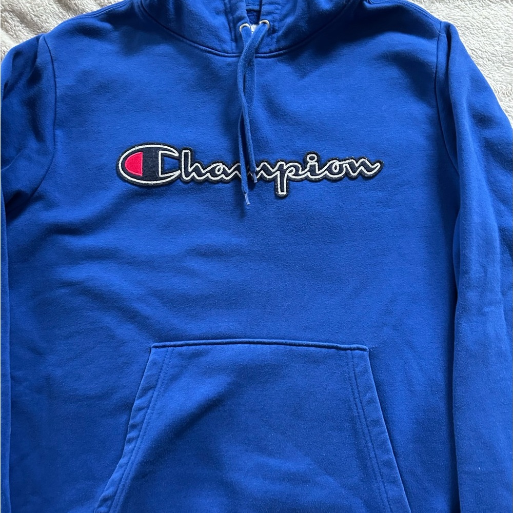 Champion Blue Hoodie (M) - Picture 3 of 6